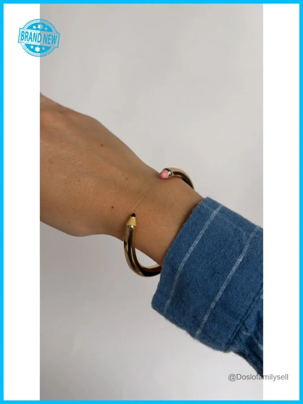 Enamel Pencil Cuff Bracelet Nickel-Free Open Cuff for Women